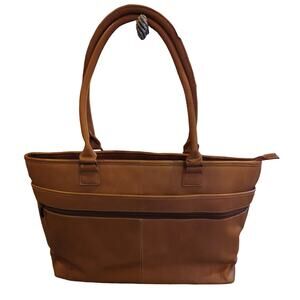 La Donne Leather Fauna Large Executive Tote Laptop Bag Made in Columbia 19x12x5